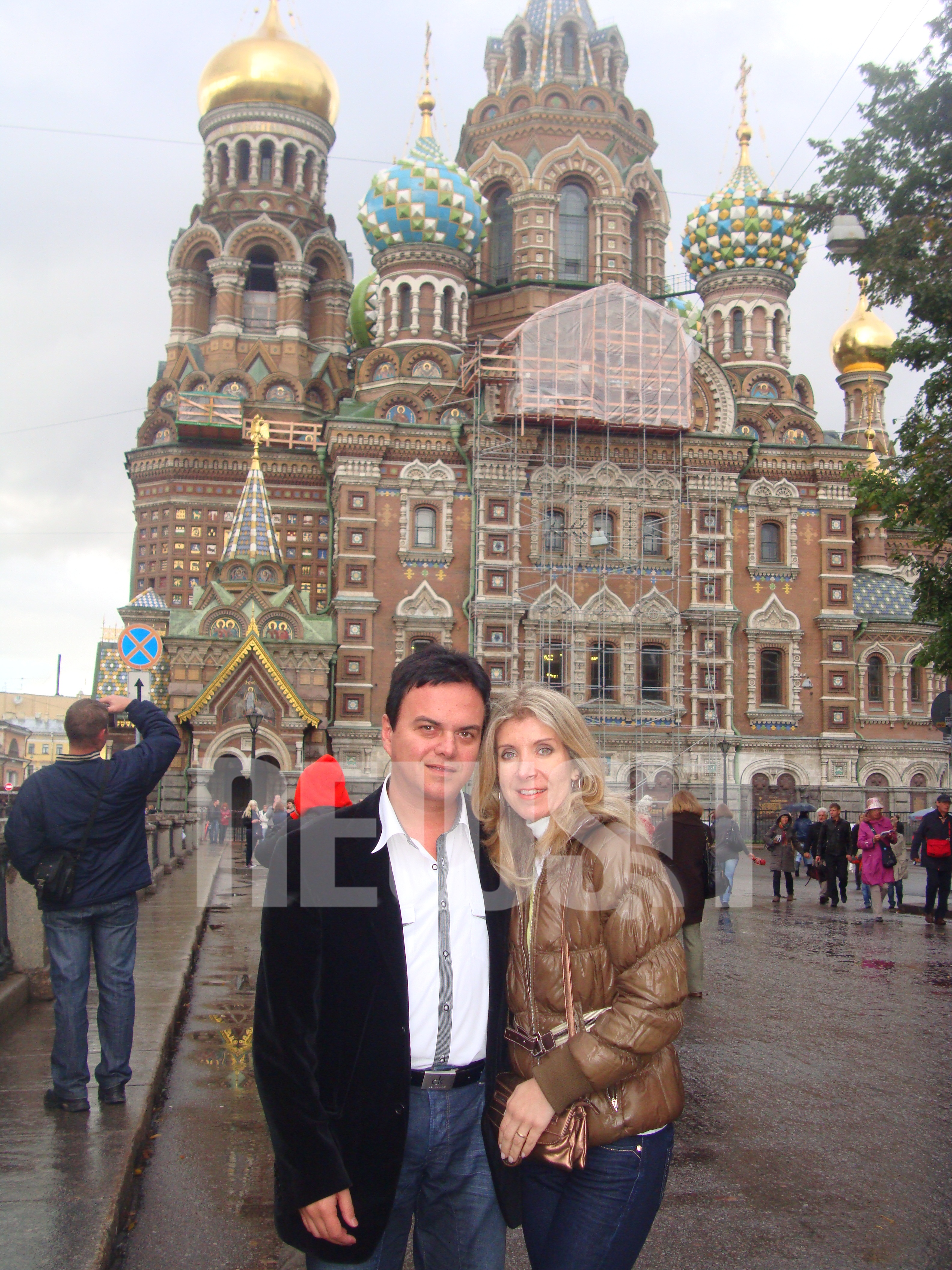Με τη σύζυγό του Δέσποινα Κοτρωτσιου στην Αγία Πετρούπολη 