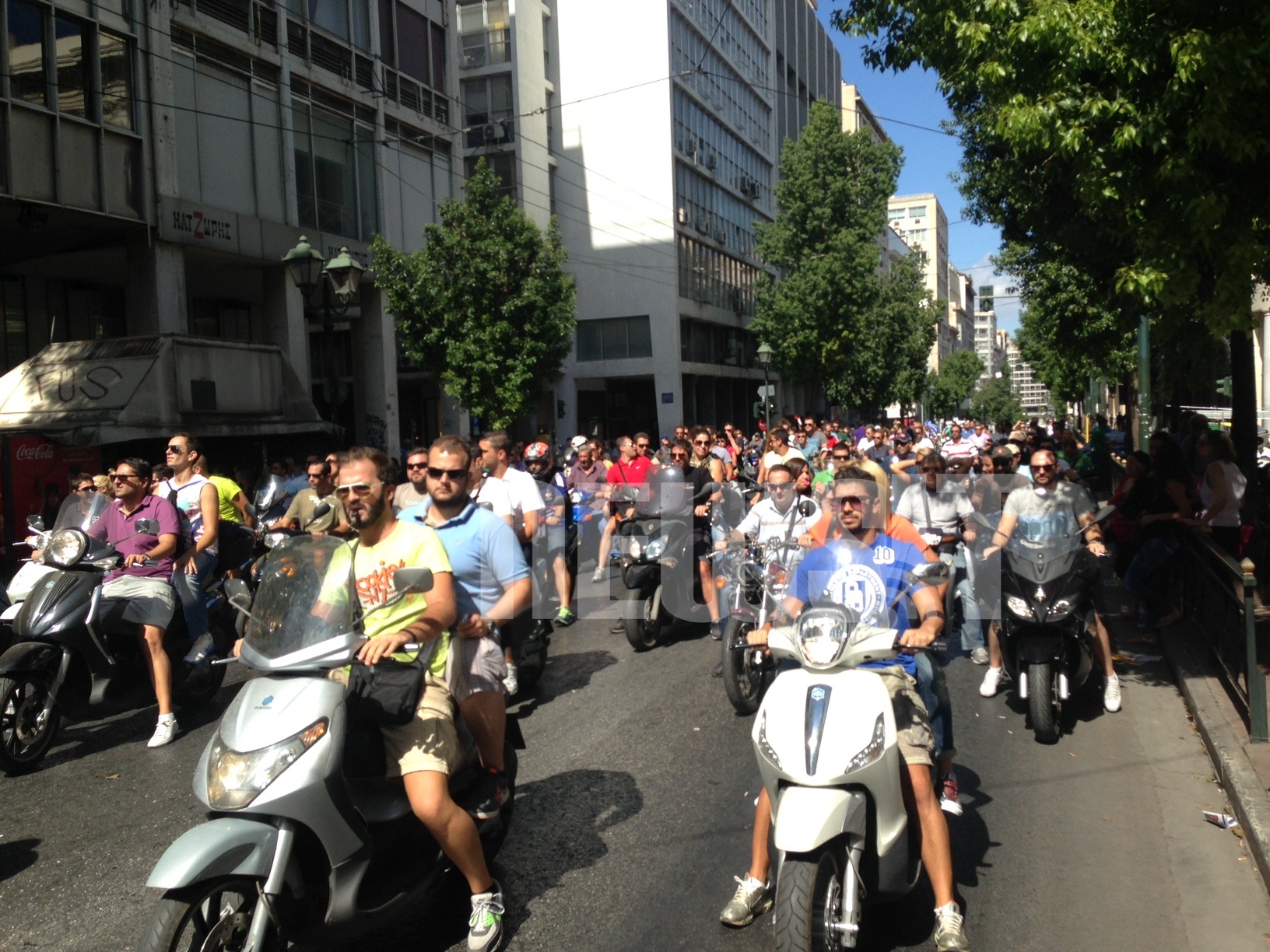 Μηχανοκίνητη πορεία πραγματοποίησαν οι δημοτικοί αστυνομικοί ΦΩΤΟ NEWSIT