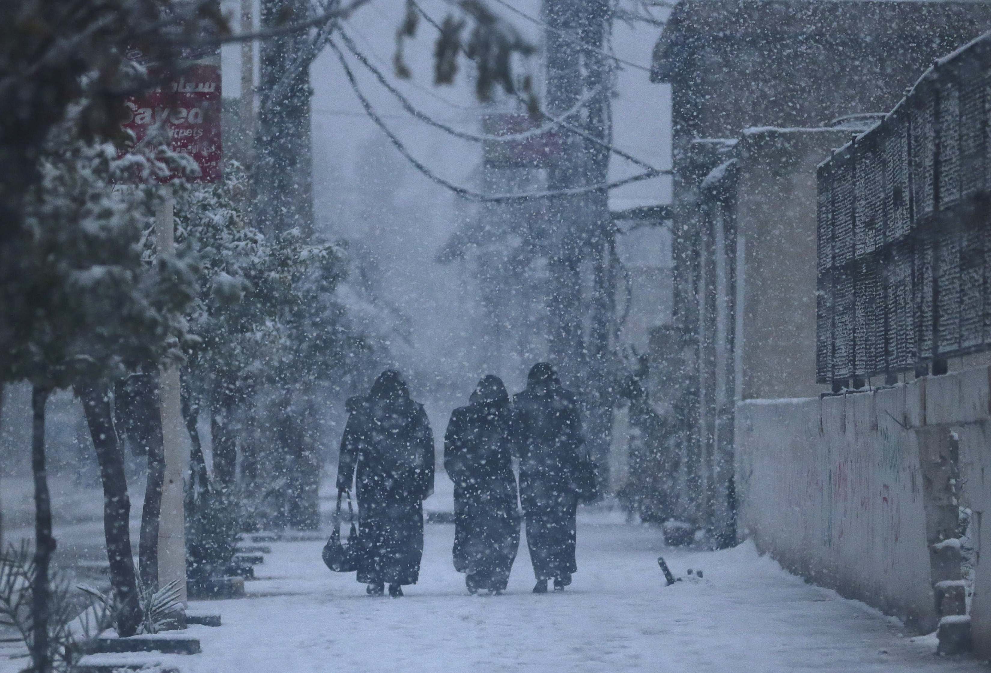 Χιονοθύελλα στη Δαμασκό - ΦΩΤΟ REUTERS