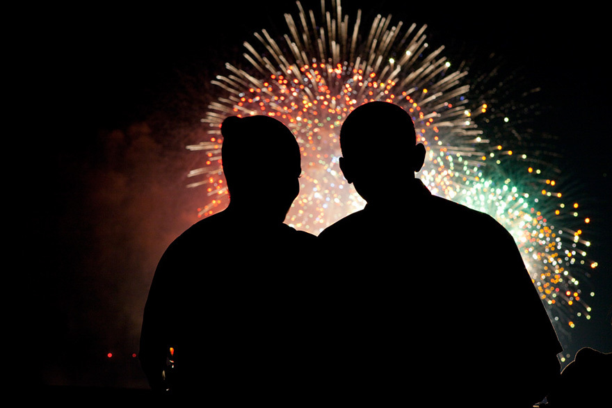 Κοιτάζοντας τα πυροτεχνήματα της 4ης Ιουλίου του 2009 / Φωτογραφία: Pete Souza