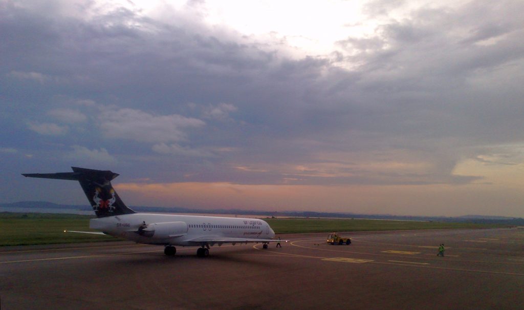 Αεροσκάφος της Air Uganda.