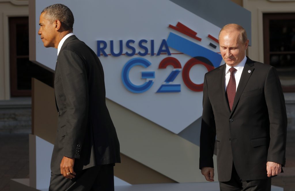 ΦΩΤΟ EUROKINISSI - Μπάρακ Ομπάμα και Βλαντιμίρ Πούτιν στη Σύνοδο G20