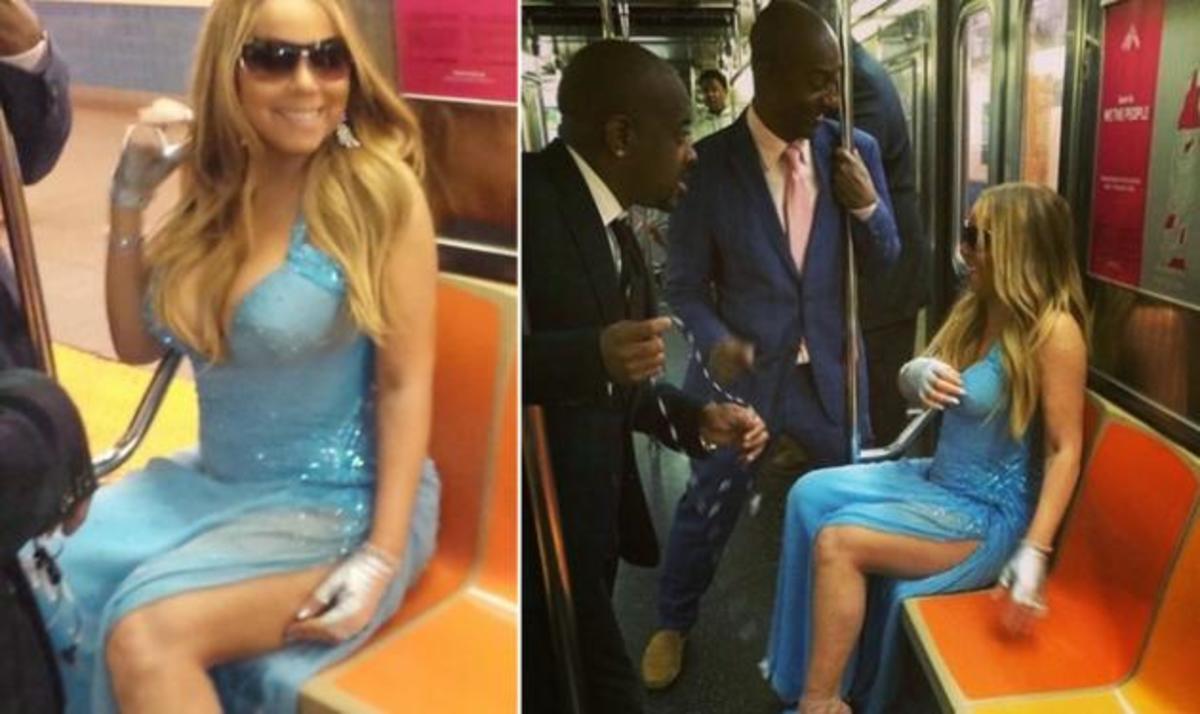 Mariah Carey: Μπήκε στο μετρό με μία αποκαλυπτική τουαλέτα! Βίντεο