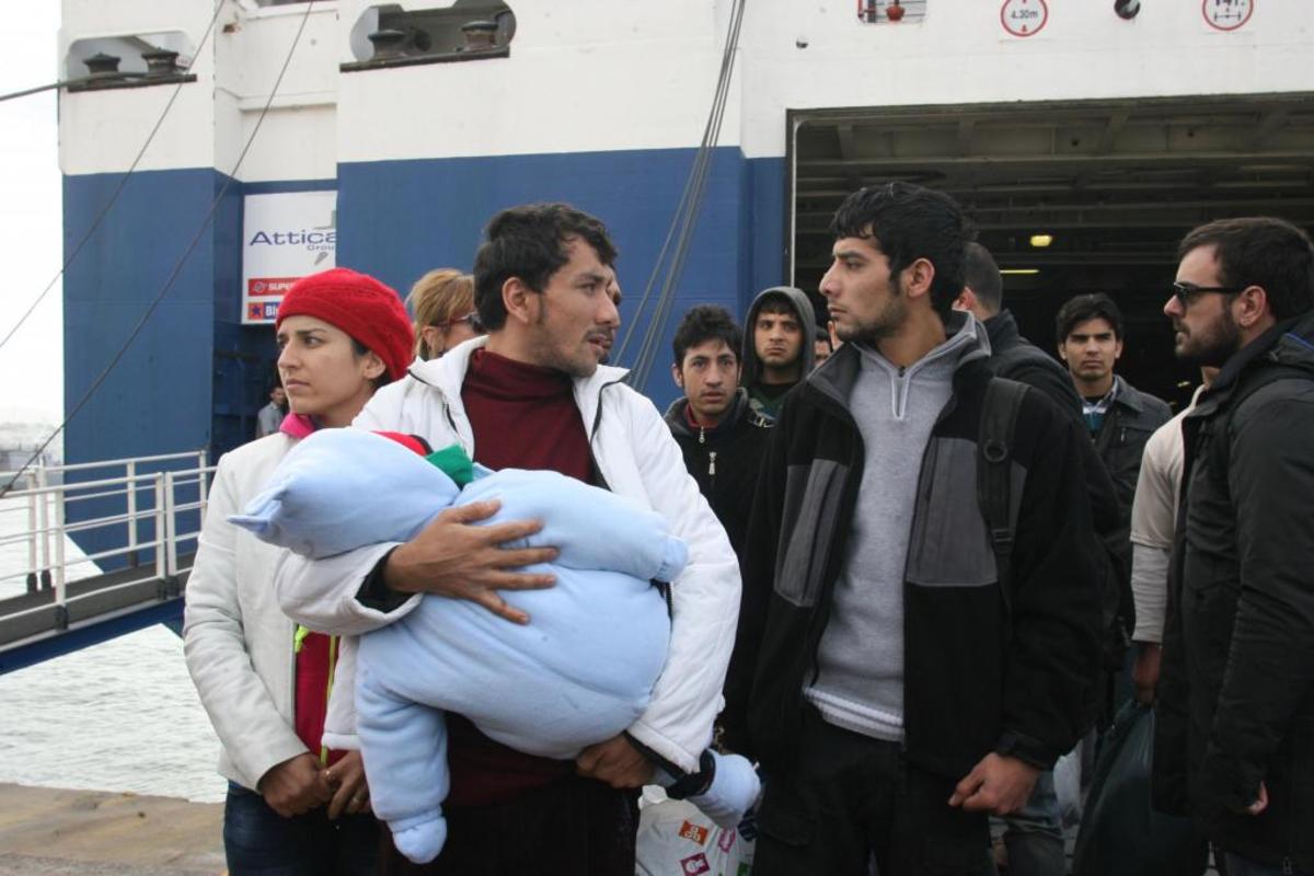 Κάποιοι από τους μετανάστες που σώθηκαν - ΦΩΤΟ EUROKINISSI