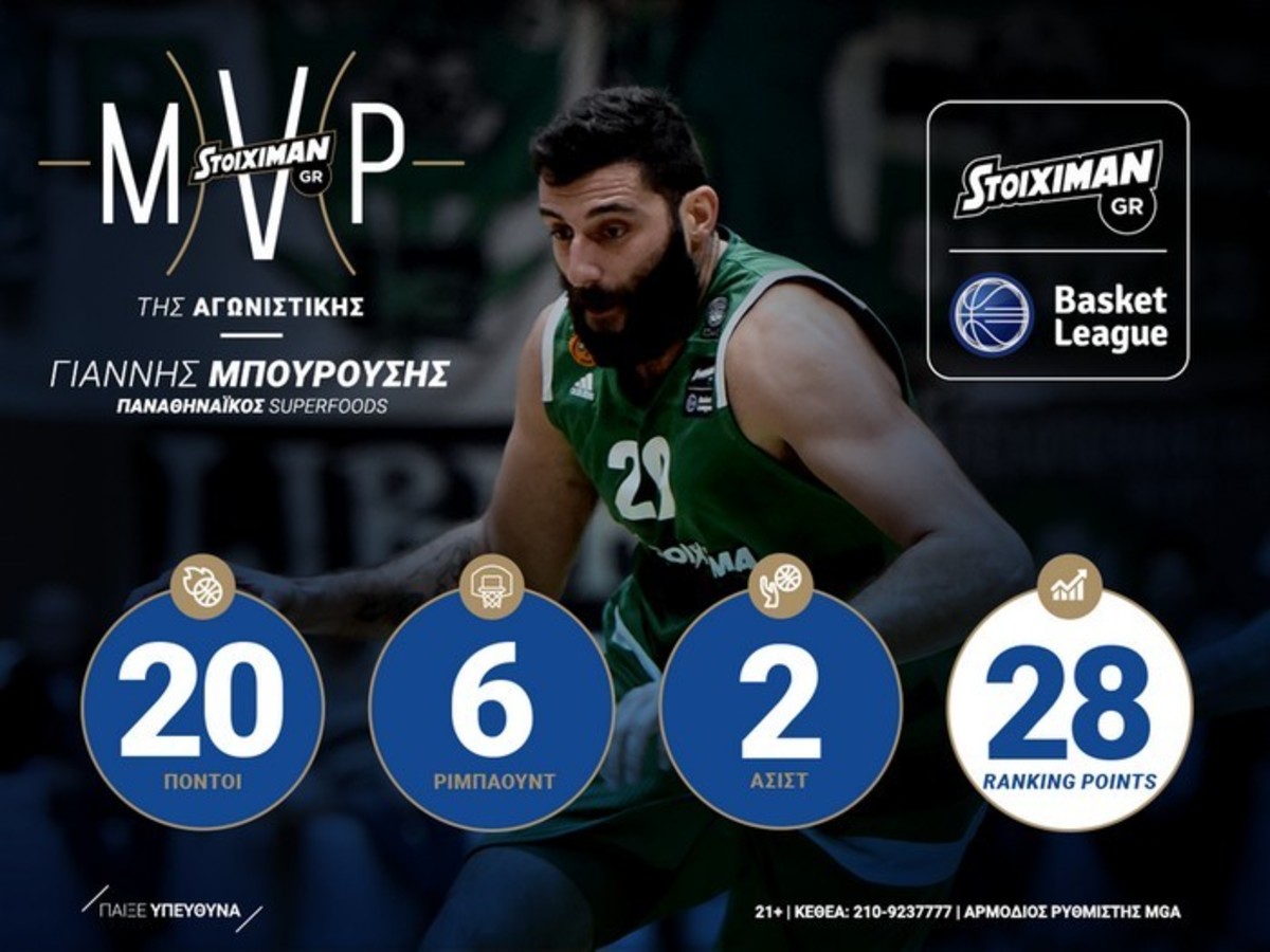 Ο Μπουρούσης Stoiximan.gr MVP της 14ης Αγωνιστικής