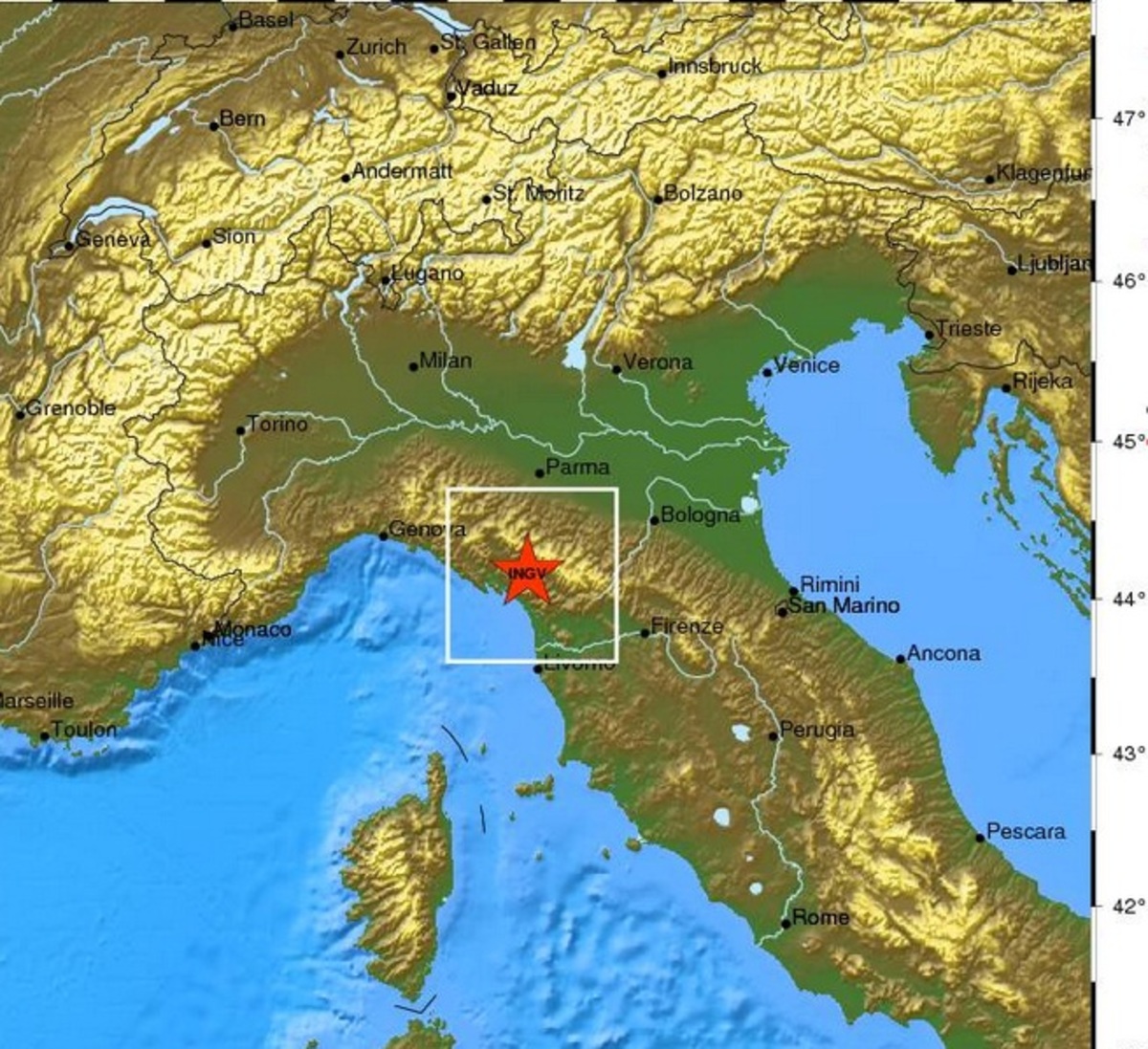 Σεισμός 4,4 ρίχτερ στην Ιταλία