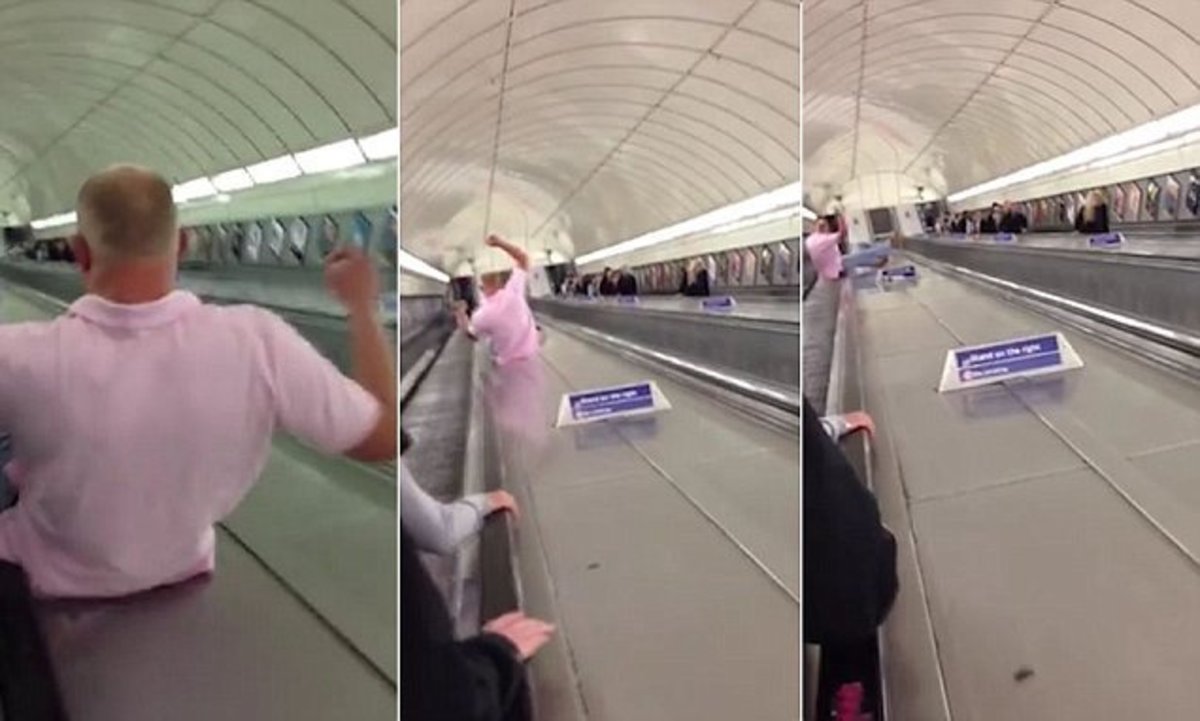 Πονάει ακόμα! Επική τούμπα στο Μετρό – Ήθελε τσουλήθρα στις κυλιόμενες (ΒΙΝΤΕΟ)