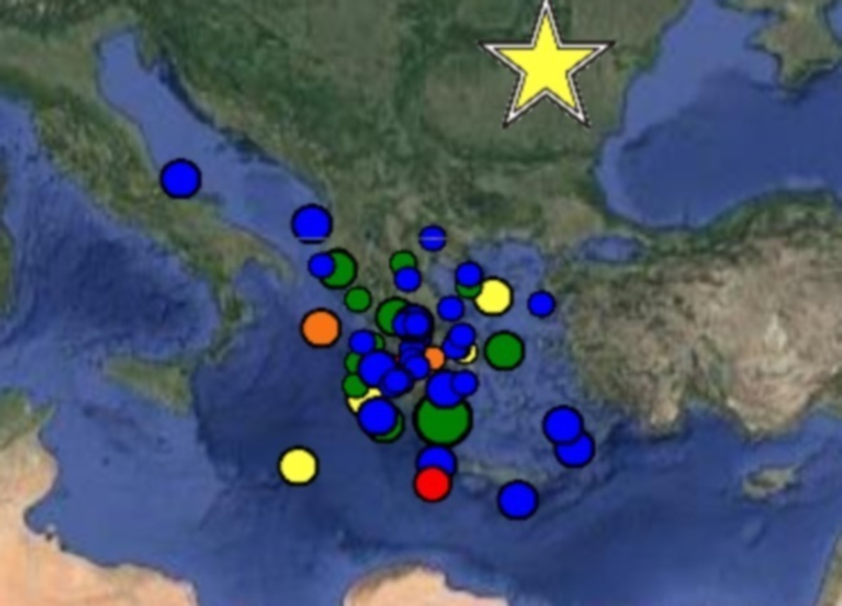 Ο χάρητς του σεισμού από το Γεωδυναμικό Ινστιτούτο