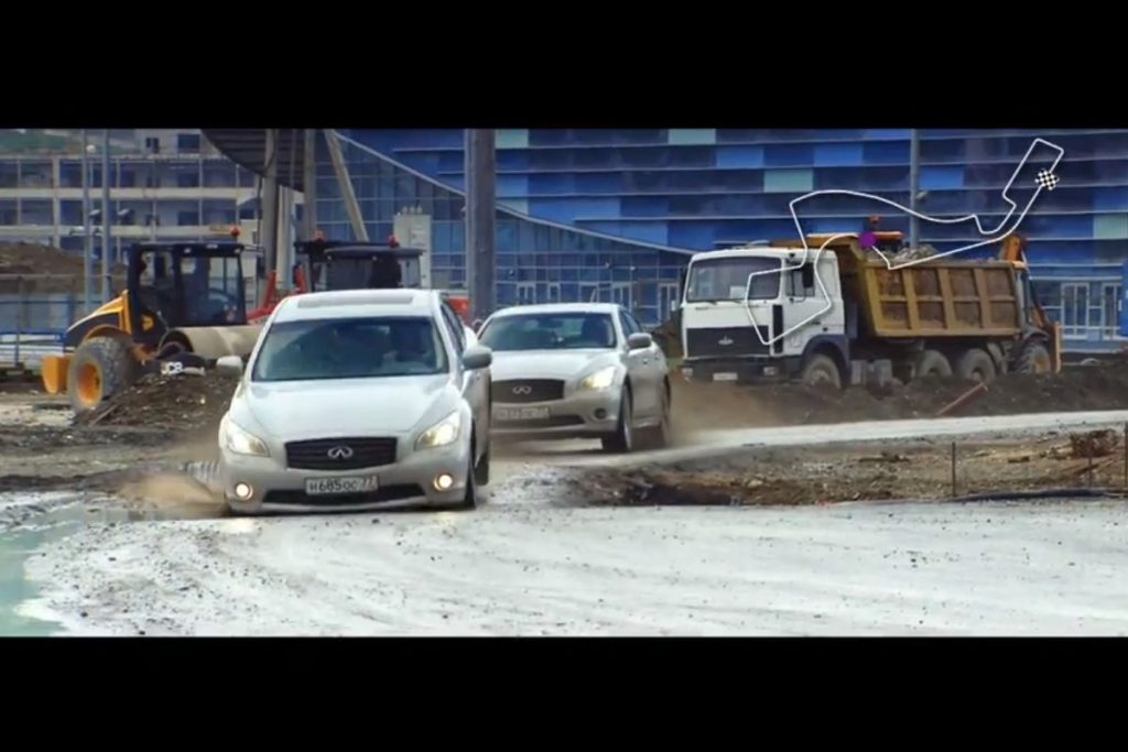 Ο Φέτελ με Infiniti M στη νέα πίστα F1 της Ρωσίας (VIDEO)