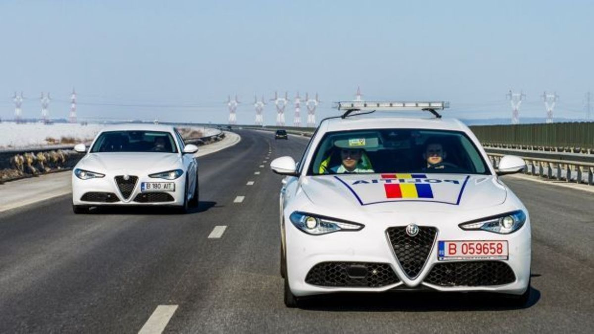 Μια Alfa Romeo Giulia Veloce για την ρουμανική τροχαία!