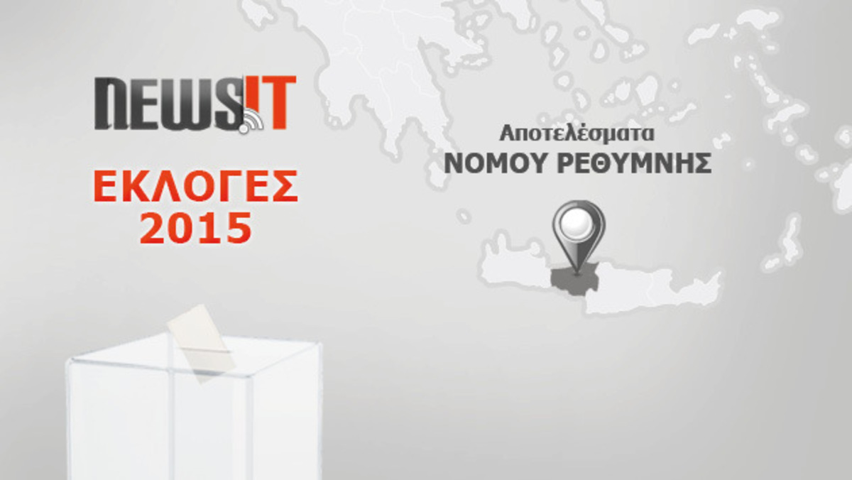 Αποτελέσματα εκλογών 2015: Άνετη επικράτηση ΣΥΡΙΖΑ στο Ρέθυμνο