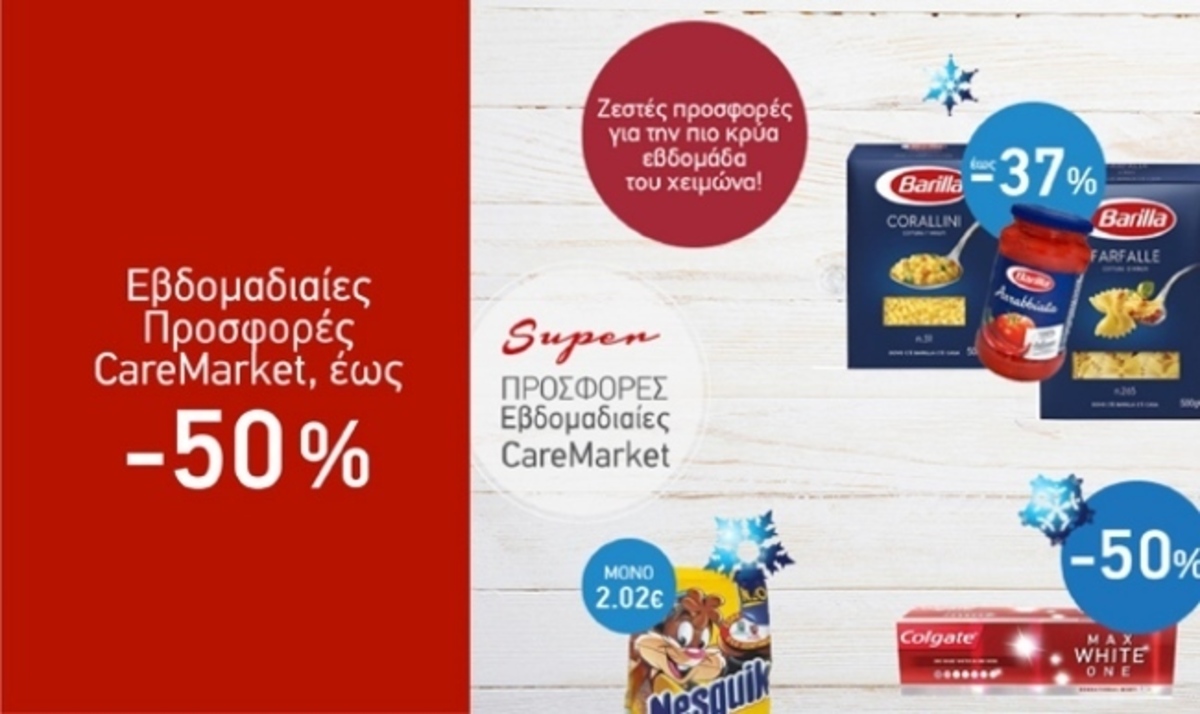 Και αν χιονίσει και αν βρέξει το CareMarket θα σας έρθει!