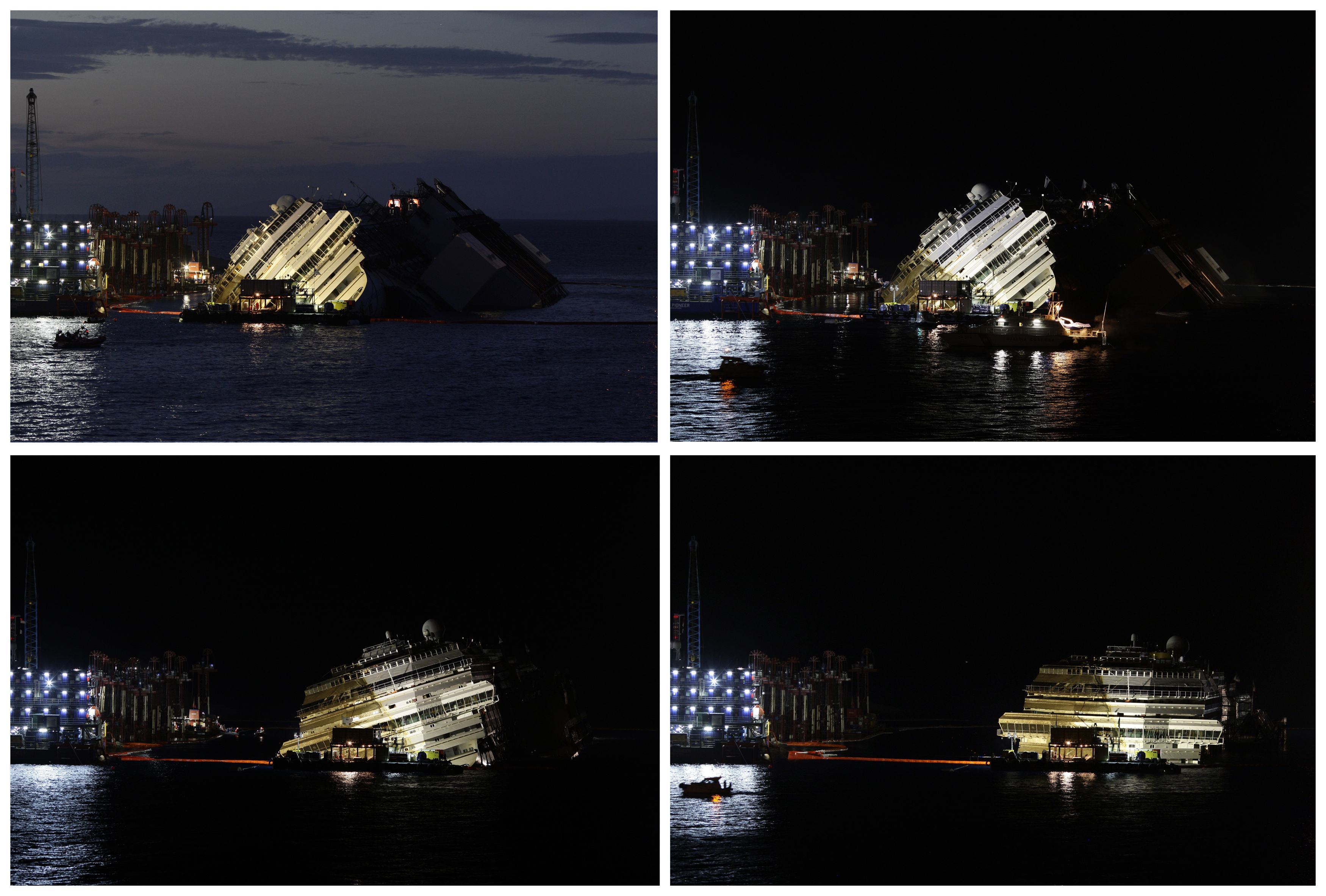 «Όρθιο» το Costa Concordia – Εντυπωσιακές ΦΩΤΟ – ΔΕΙΤΕ LIVE