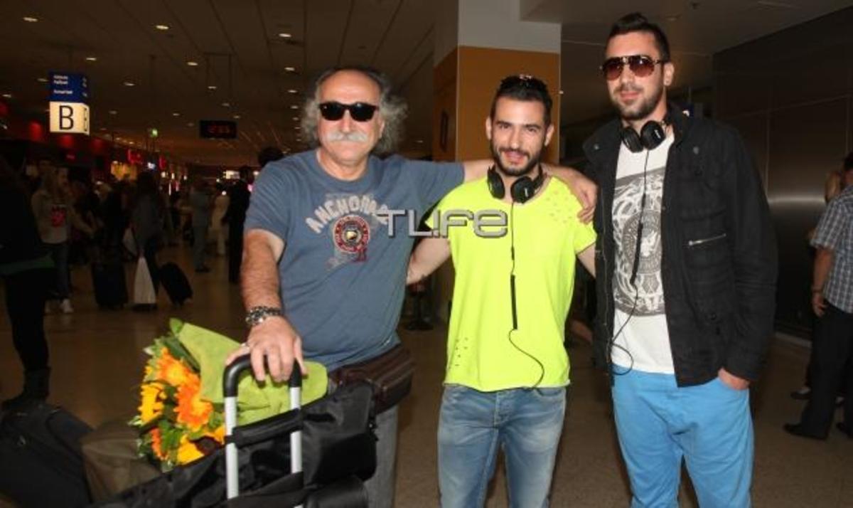 Eurovision 2013: Θερμή υποδοχή για Αγάθωνα και Koza Mostra στο αεροδρόμιο!