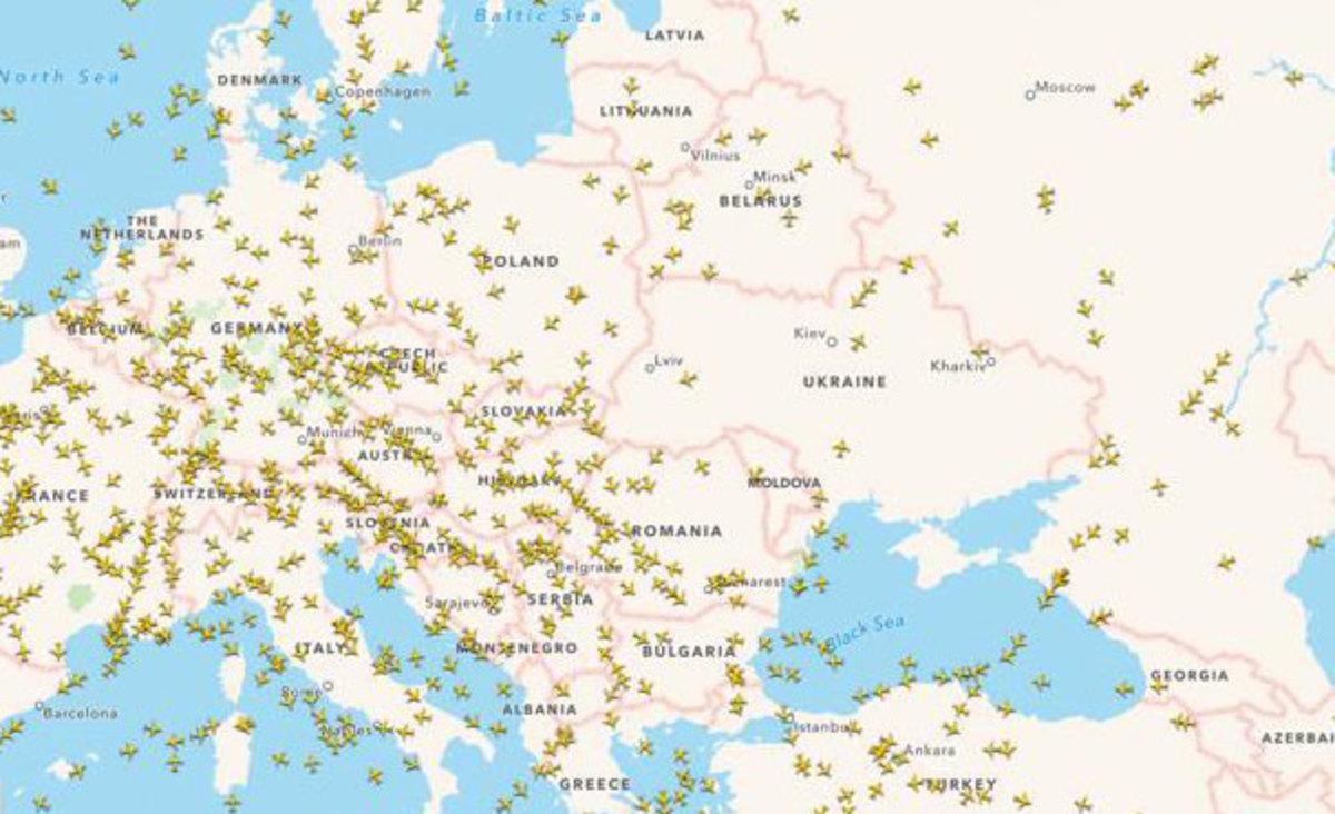 Malaysia Airlines: Δείτε πως άδειασε ο εναέριος χώρος της Ουκρανίας