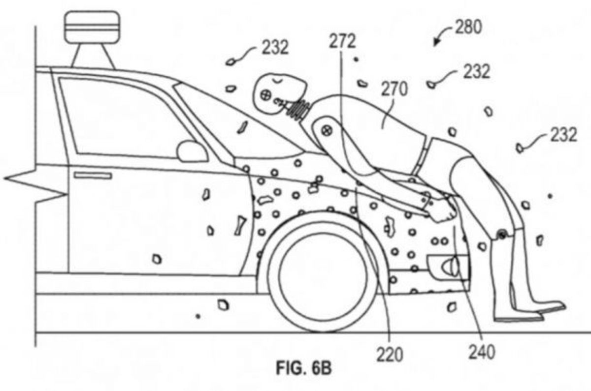 Απίθανη πατέντα της Google για την ασφάλεια των πεζών σε περίπτωση τροχαίου