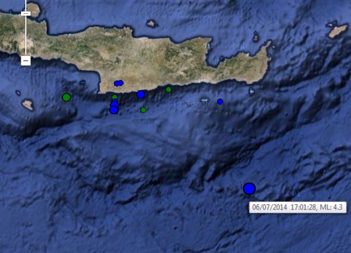 Σεισμός 4,3 ρίχτερ στην Κρήτη