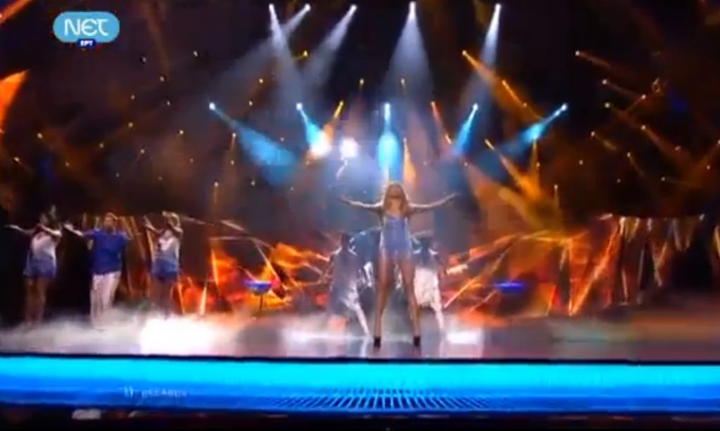 Με ελληνικά χρώματα εμφανίστηκε η …sexy Λευκορωσία στην Eurovision!
