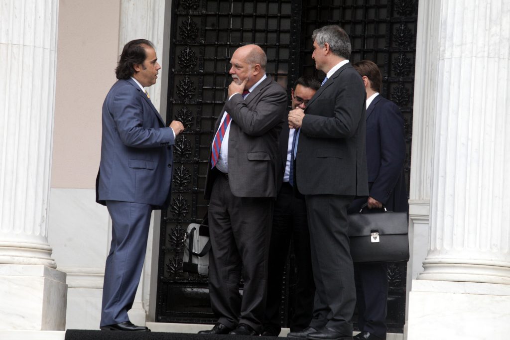 ΦΩΤΟ EUROKINISSI - Συνάντηση του πρωθυπουργού Αντώνη Σαμαρά με τον πρόεδρο του Euro-Working Group Τόμας Βίζερ