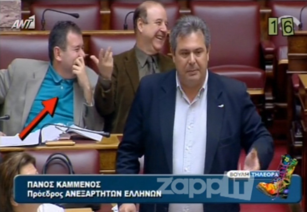 Τι σχολίαζαν πίσω από την πλάτη του Πάνου Καμμένου οι βουλευτές Γιοβανόπουλος και Χαϊκάλης;