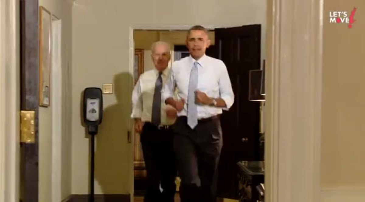 “Τρέχει” η Μισέλ τον Ομπάμα! – Στην κυριολεξία! – VIDEO
