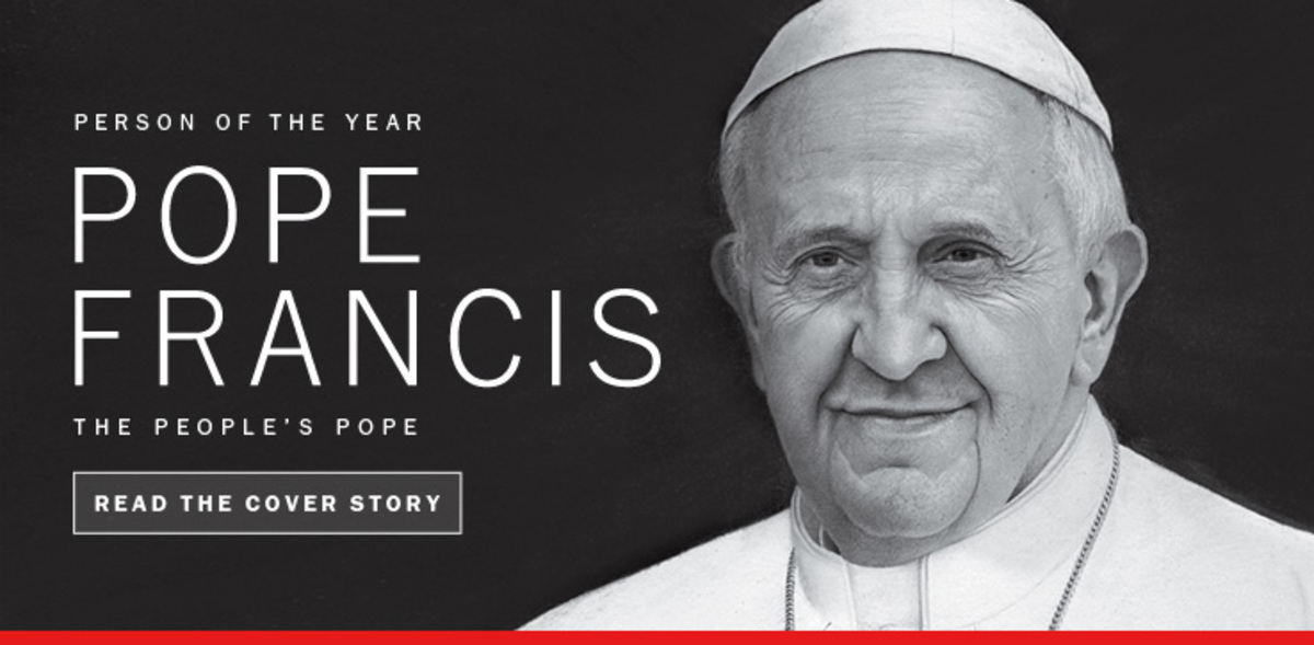 Ο Πάπας Φραγκίσκος πρόσωπο της χρονιάς για το Time
