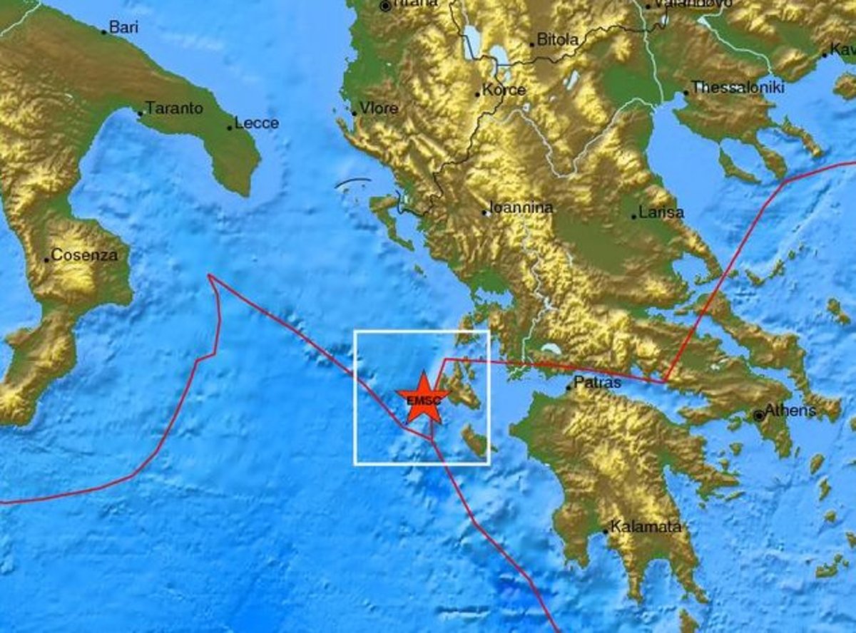 Ο χάρτης του σεισμού