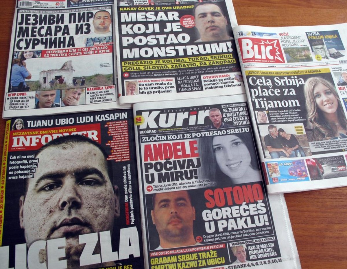 Πρωτοσέλιδο στον σερβικό Τύπο το ειδεχθές έγκλημα ΦΩΤΟ ΑΠΕ