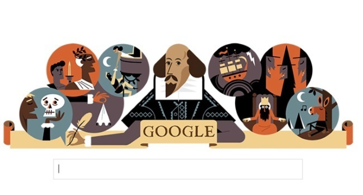 Ουίλλιαμ Σαίξπηρ: Το Google Doodle και 9 πράγματα που δεν ξέρετε [pics+vids]