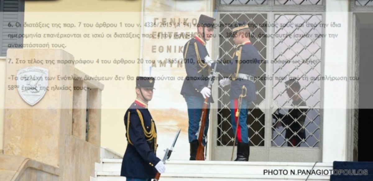 Συνταξιοδοτικό στρατιωτικών: Τι προβλέπει το σχέδιο νόμου του υπουργείου Οικονομικών