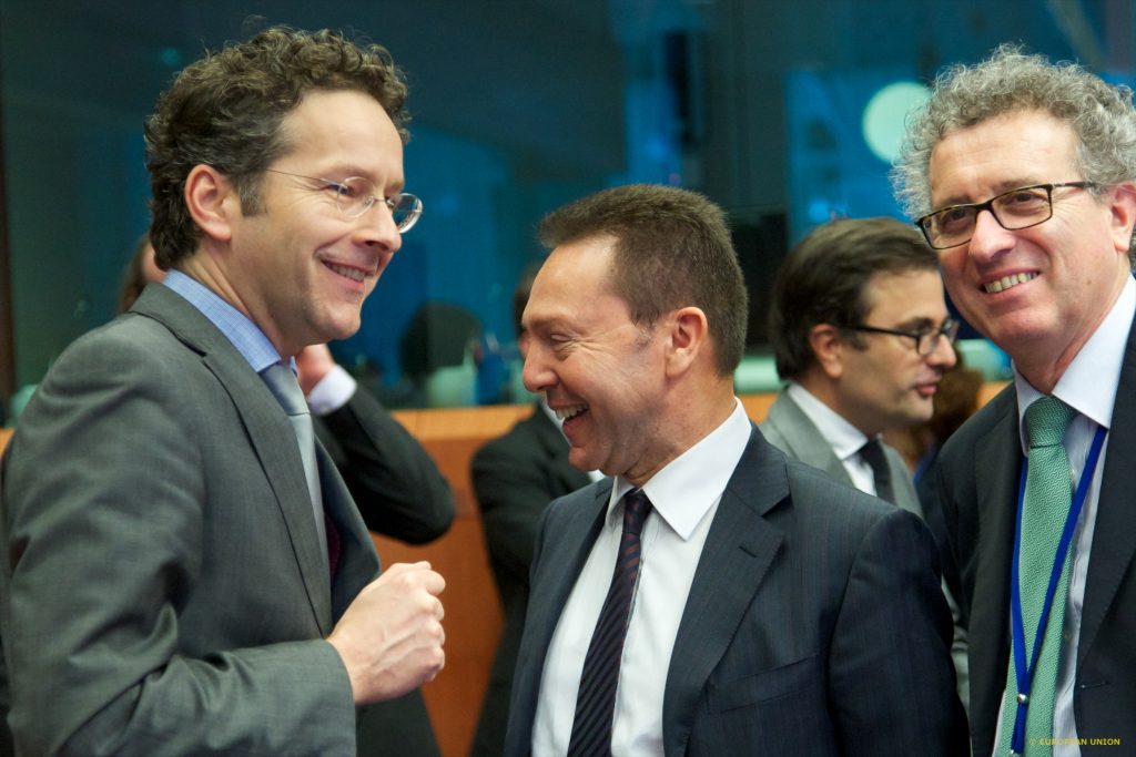 ΦΩΤΟ EUROKINISSI - Ο Γιάννης Στουρνάρας πριν τη συνεδρίαση του Eurogroup