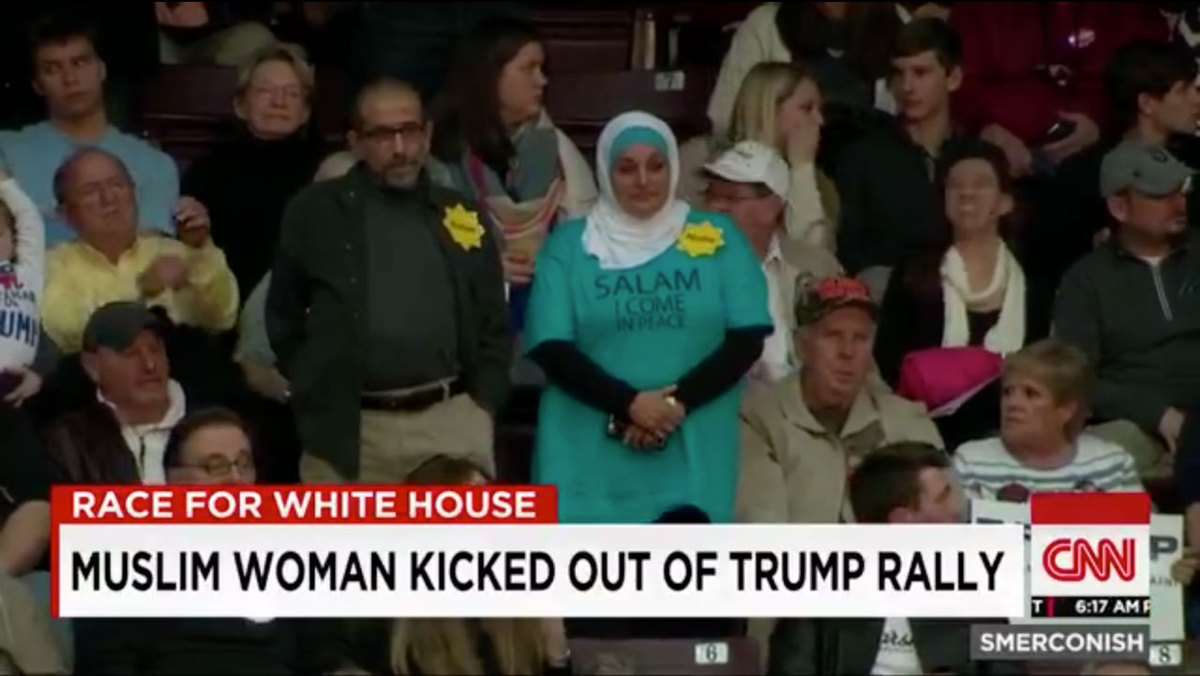 Ντροπή! Πέταξαν έξω Μουσουλμάνα που πήγε σε ομιλία του Τραμπ (VIDEO)
