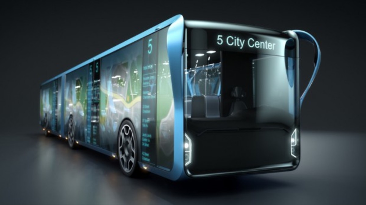 Ένα αστικό λεωφορείο με εξωτερικές οθόνες LCD, βγαλμένο από το μέλλον (VIDEO)