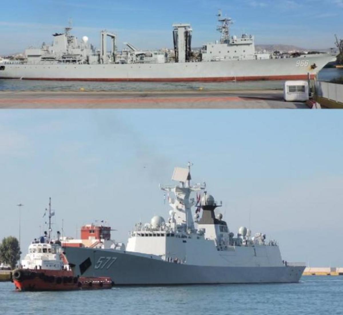 Στο λιμάνι του Πειραιά 3 κινεζικά πολεμικά πλοία [vid]