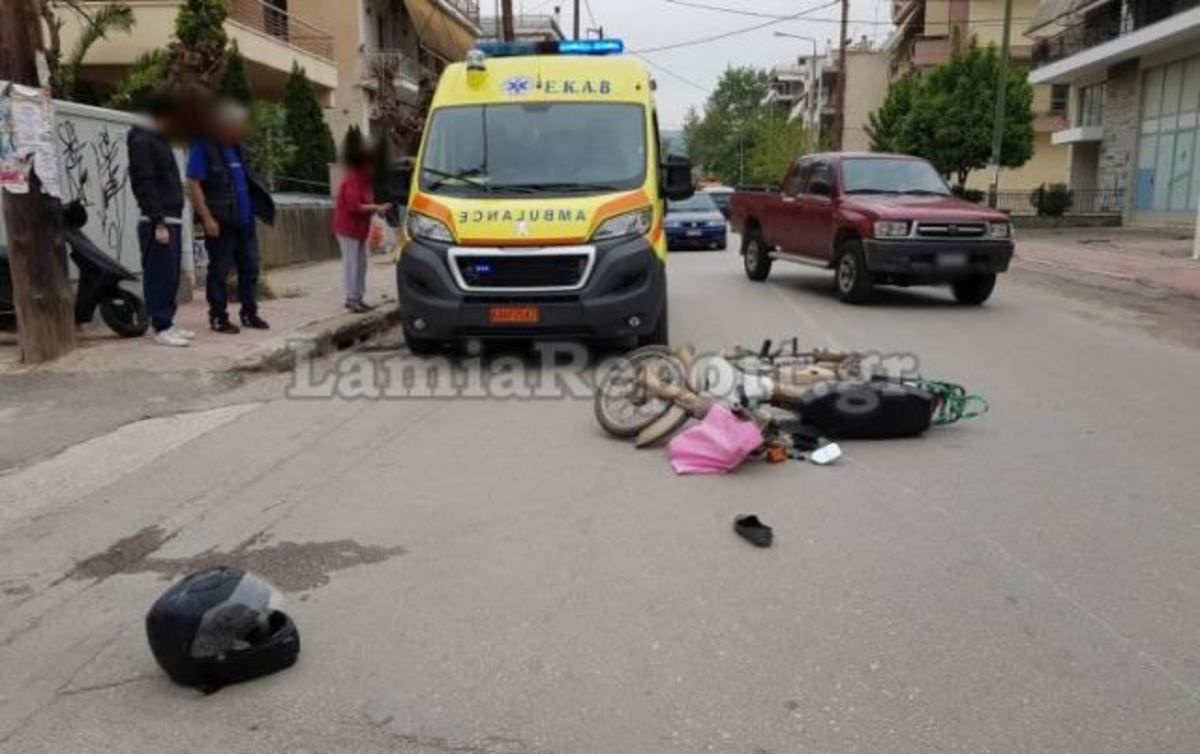 Λαμία: Ηλικιωμένη παρασύρθηκε από μηχανάκι [pics]