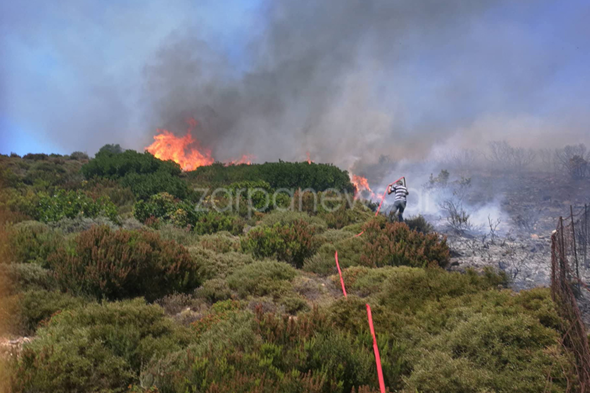 Κρήτη: Υπό μερικό έλεγχο η μεγάλη φωτιά στα Χανιά – Η έκταση που έγινε στάχτη [pics]