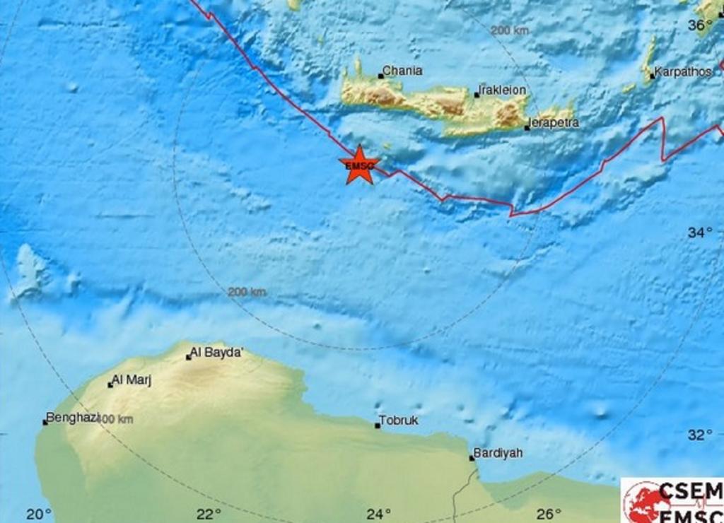 Σεισμός 4,6 ρίχτερ στην Κρήτη