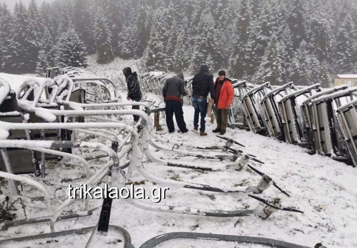 Τρίκαλα: Χιονοπόλεμος και δρόμοι παγοδρόμια! Ο χειμώνας έφερε αυτές τις εικόνες [video]