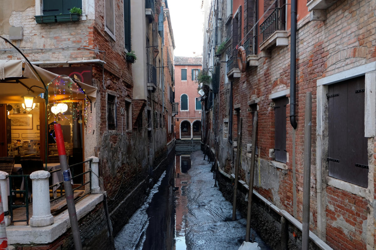 «Στέγνωσε» η Βενετία! Από τις πλημμύρες στην απόλυτη ξηρασία [pics]