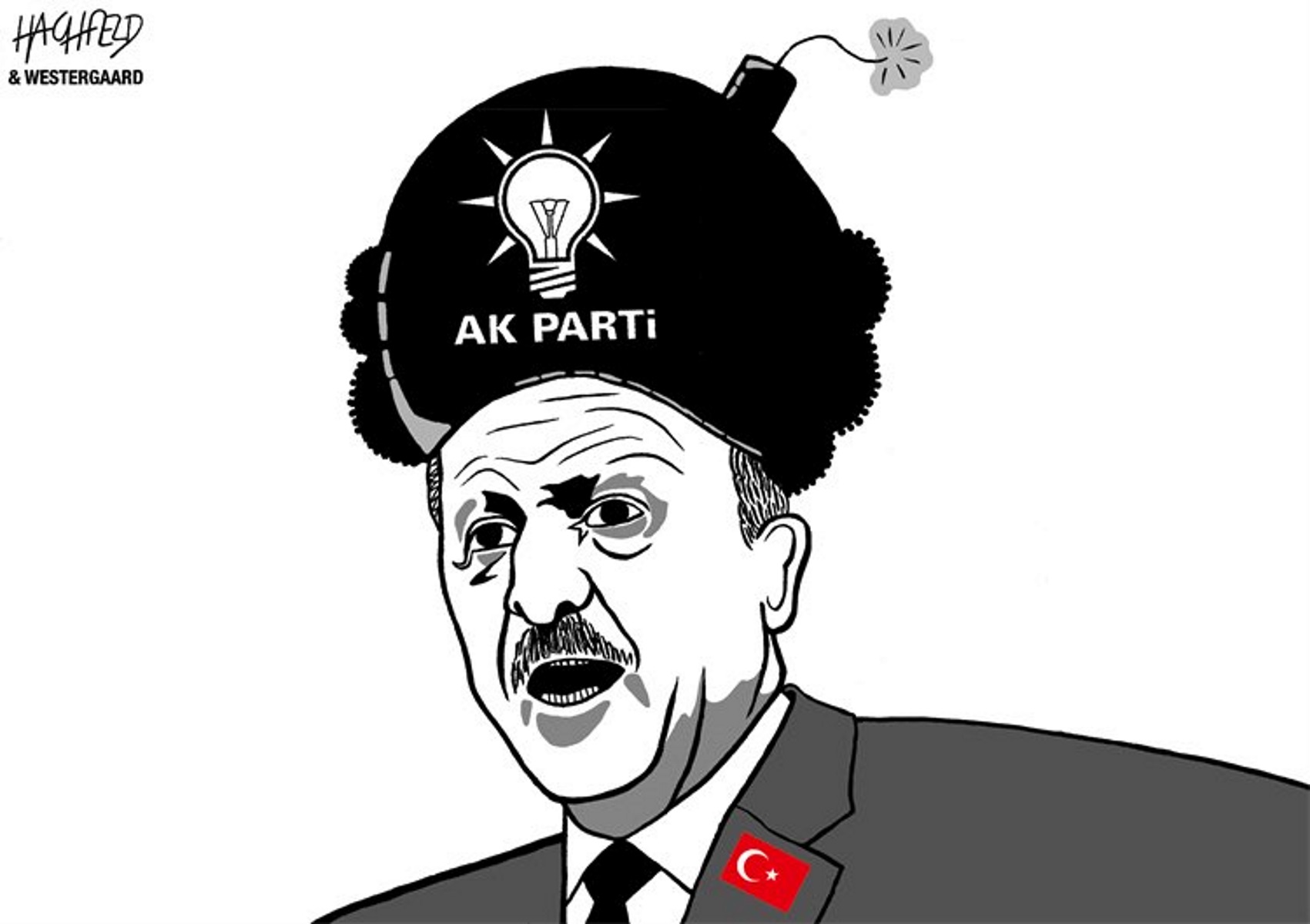 Έξαλλος ο Ερντογάν με σκίτσο που τον δείχνει τρομοκράτη – “Εμείς δεν έχουμε ναζισμό στην ιστορία μας”