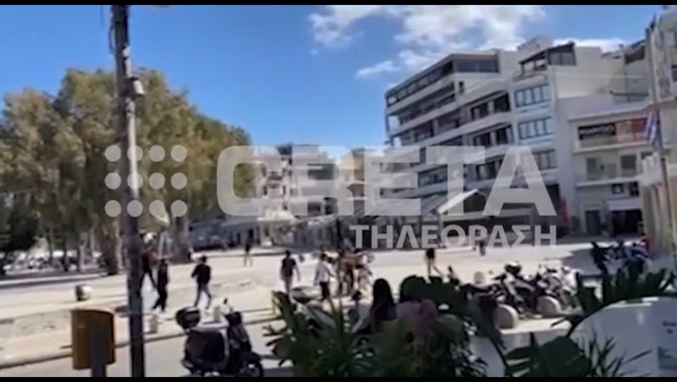 Ηράκλειο: Για μια γυναίκα το ξύλο στην πλατεία Ελευθερίας – Τα πειράγματα που άναψαν τα αίματα (video)