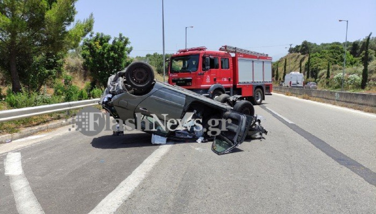 Χανιά: Το αυτοκίνητο εκτινάχθηκε και τούμπαρε