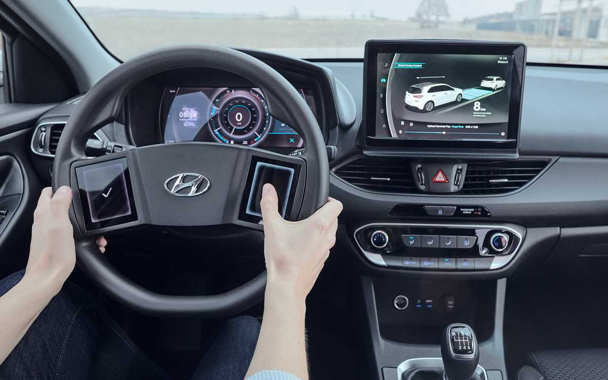 Hyundai: Κατέθεσε πατέντα ενός τιμονιού με οθόνη στο κέντρο του!