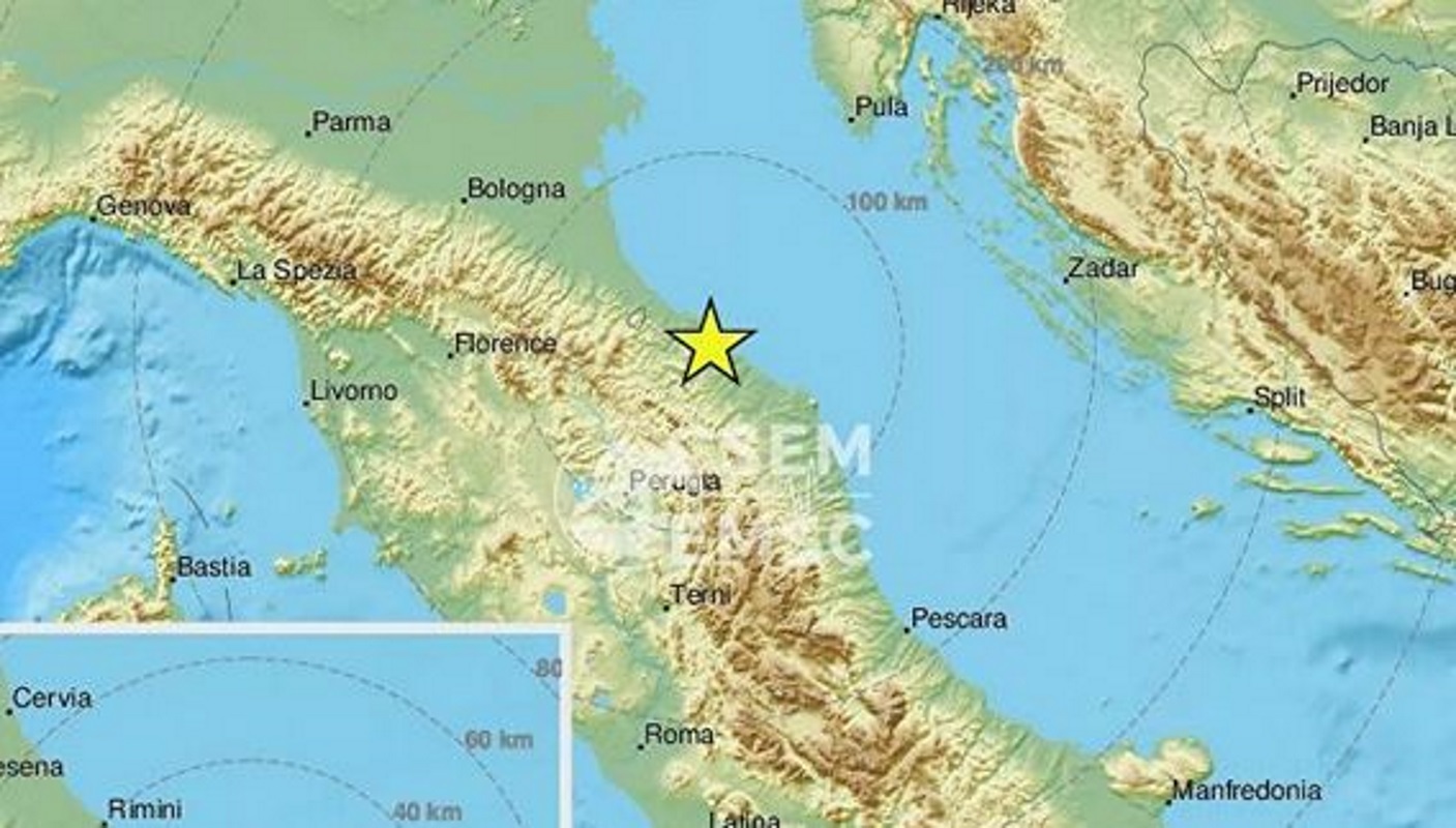 Σεισμός 4,3 Ρίχτερ στην κεντρική Ιταλία