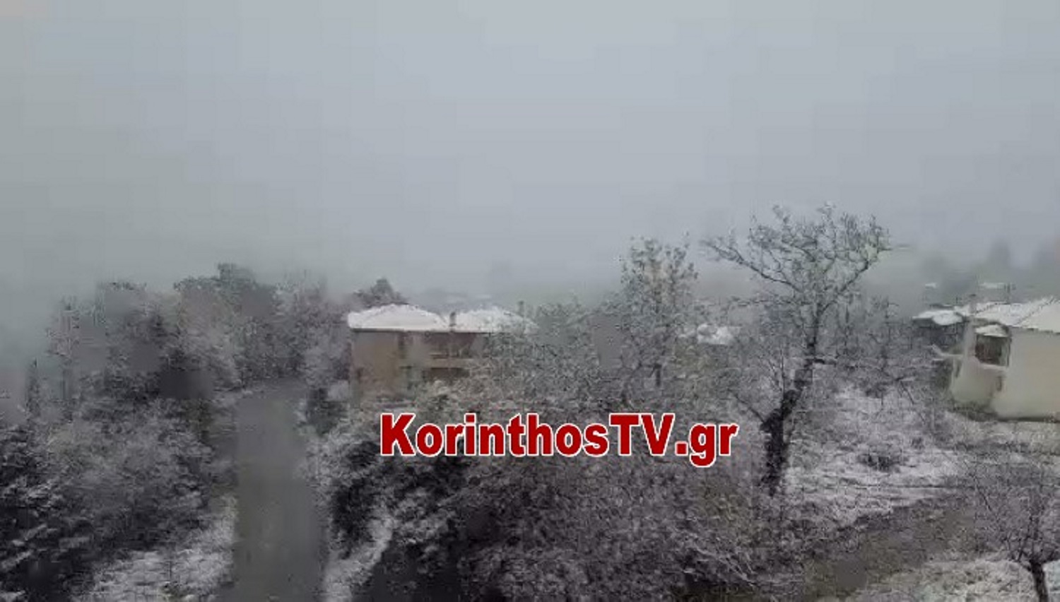 Κόρινθος: Η κακοκαιρία «Carmel» έφερε χιόνια σε Καστανιά και Στυμφαλία