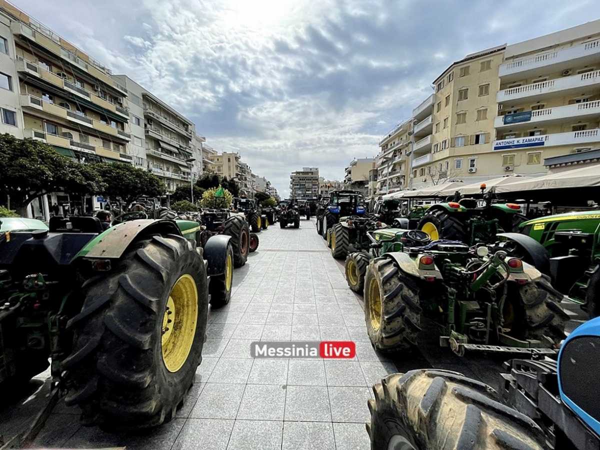 Διαμαρτυρία με τρακτέρ στην Καλαμάτα – Εξαγριωμένοι οι αγρότες