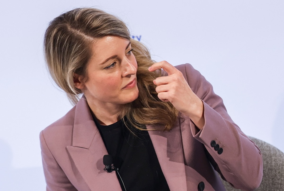 epa09769926 Canadian Minister of Foreign Affairs Melanie Joly during a panel discussion at the 58th Munich Security Conference (MSC) in Munich, Germany, 18 February 2022. More than 500 high-level international decision-makers meet at the 58th Munich Security Conference in Munich during their annual meeting from 18 to 20 February 2022 to discuss global security issues.  EPA