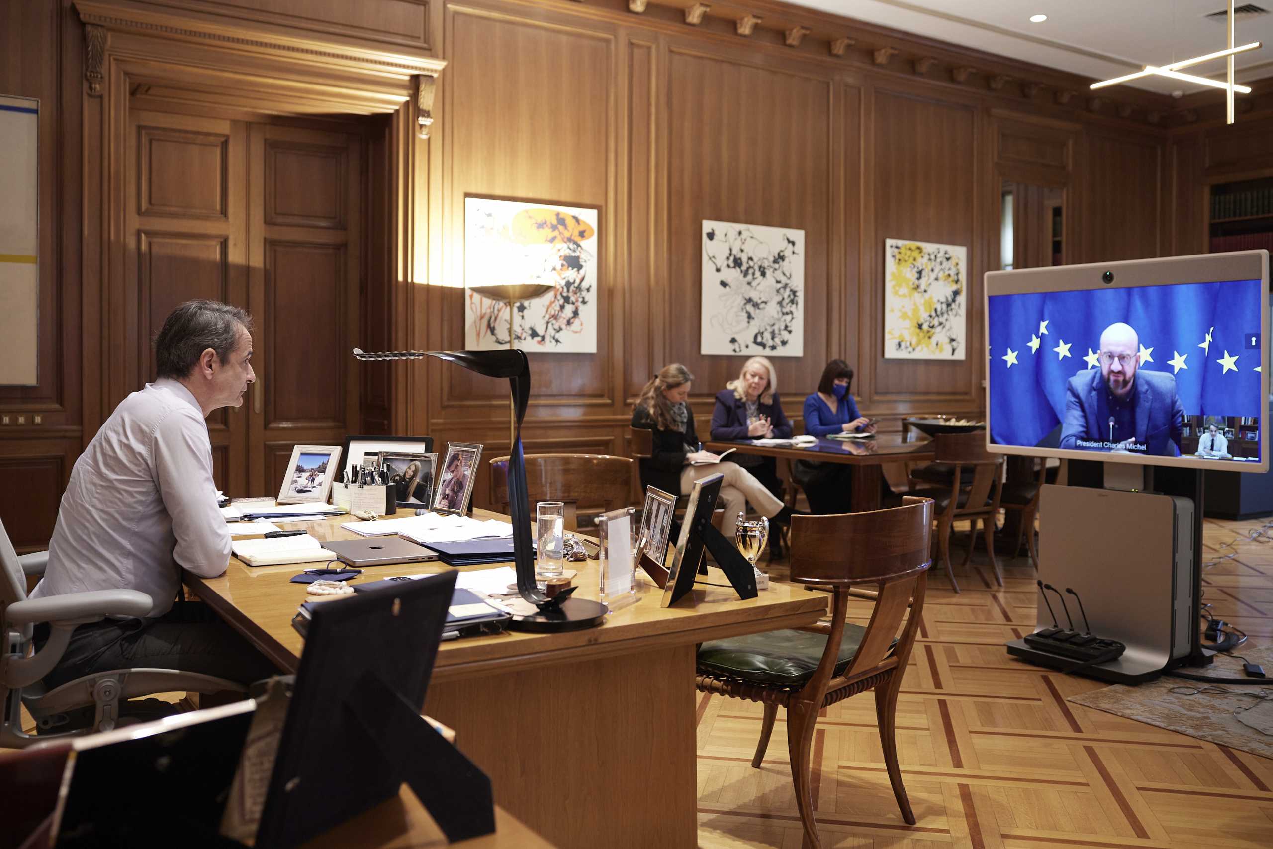 Σε τηλεδιάσκεψη για την Ουκρανία υπό τον Σαρλ Μισέλ συμμετείχε ο πρωθυπουργός