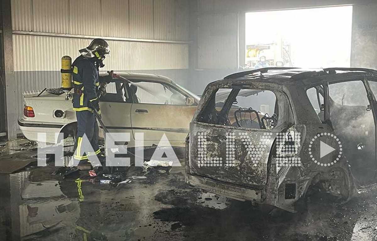 Πύργος: Φωτιά στις παλιές και κλειστές εγκαταστάσεις της Toyota – Οι εικόνες από την κατάσβεση