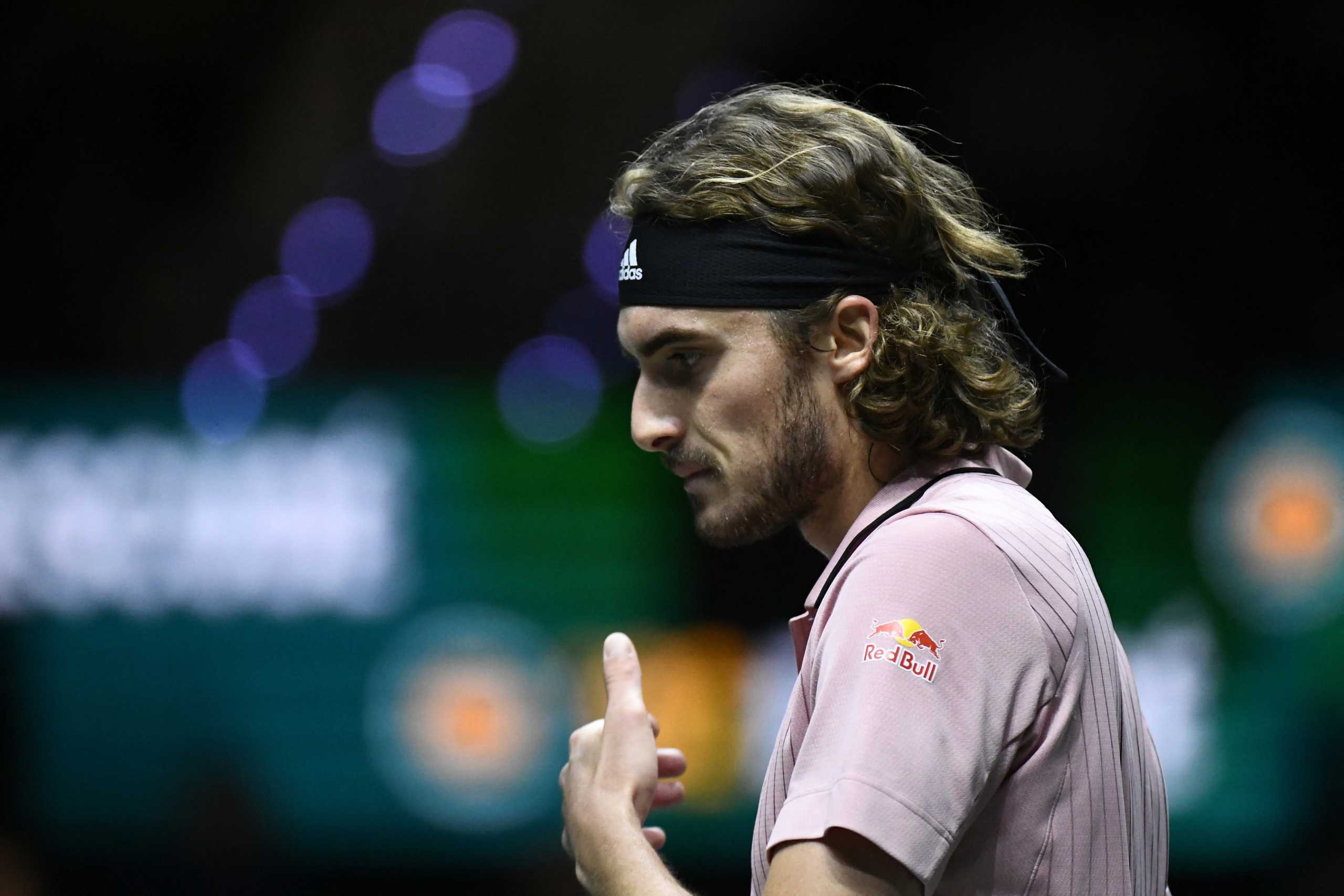 Tennis - ATP 500 - Rotterdam Open - Rotterdam Ahoy, Rotterdam, Netherlands - February 13, 2022 Greece's Stefanos Tsitsipas during the final against Canada's Felix Auger-Aliassime REUTERS